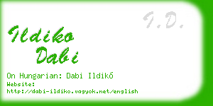 ildiko dabi business card